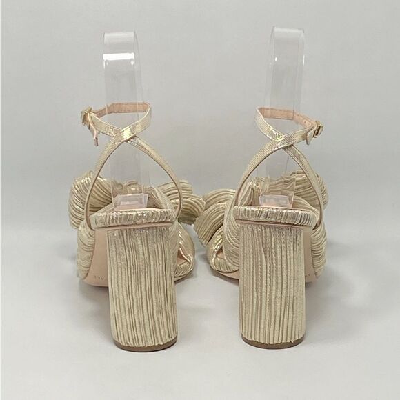 Loeffler Randall Camellia Knotted Lamé Sandals size 6.5 - Picture 6 of 12